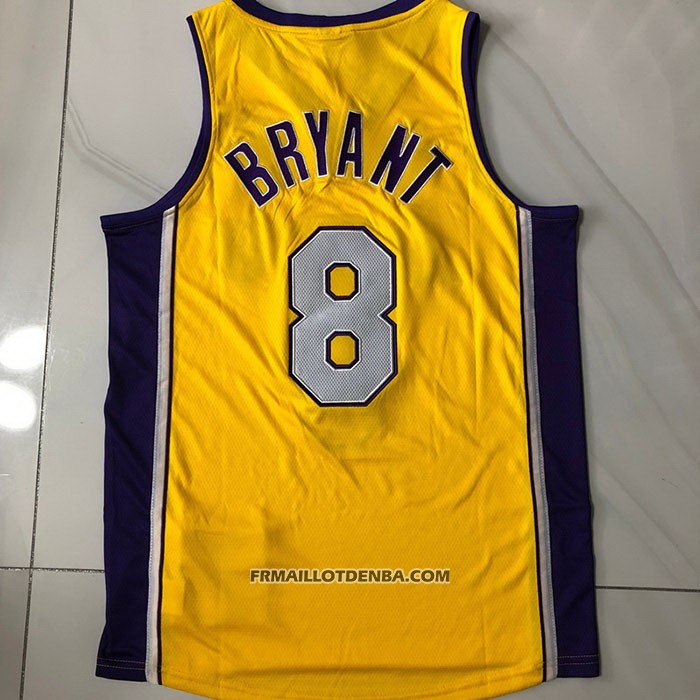 Maillot Los Angeles Lakers Kobe Bryant NO 8 Mitchell & Ness 2001-02 Jaune